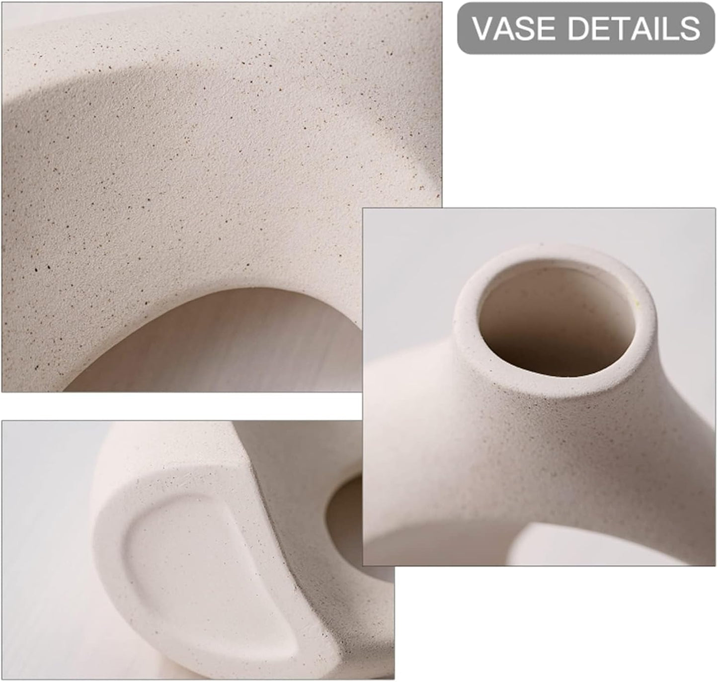 Modern Ceramic Vase Set – Minimalist Decorative Vase for Living Room, Bedroom, Dining Table & Office