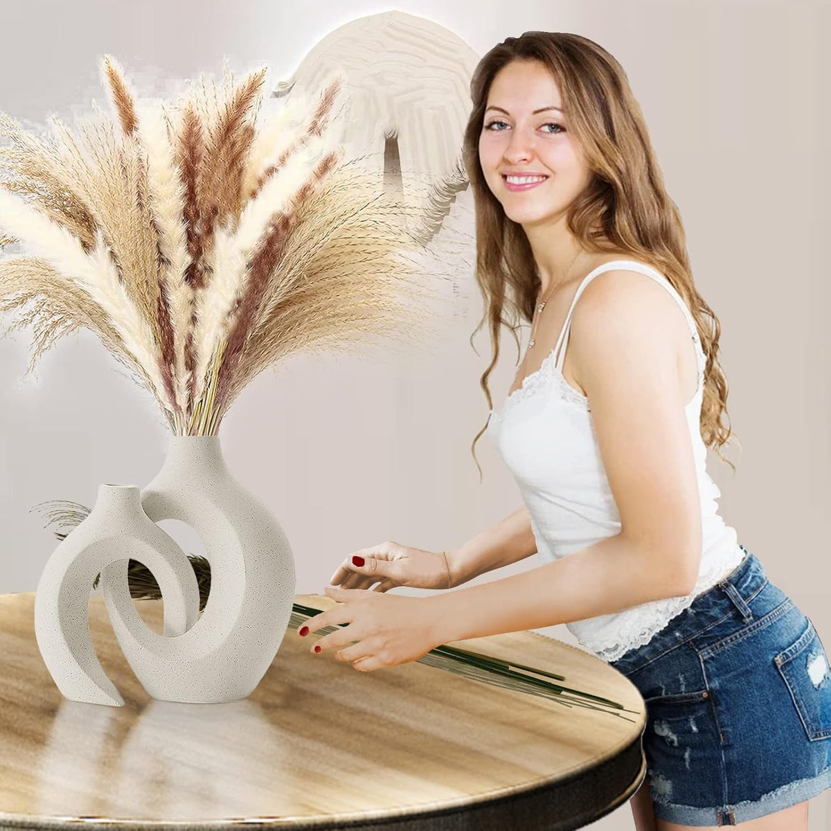 LUPMI Modern Ceramic Vase Set – Timeless Home Décor